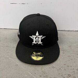 New Era Houston Astros 2017 World Series 59FIFTY Fitted Hat Black Size 7